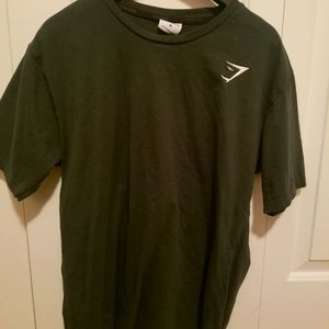 Men's gymshark crest t shirt green